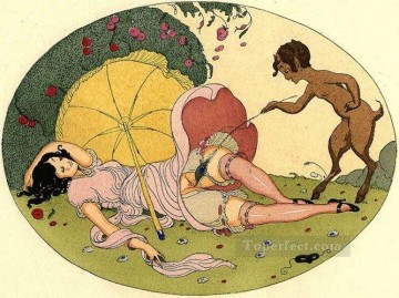 Les Delassements Sleeping 2 Gerda Wegener Erotic Adult Oil Paintings